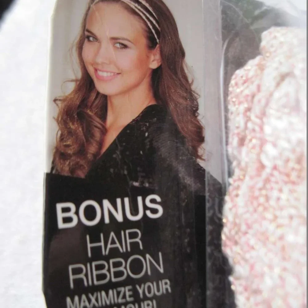 Scunci Instant Hair Shimmer Sparkling Glimmer Glitter Pink Silver Gold Ribbon